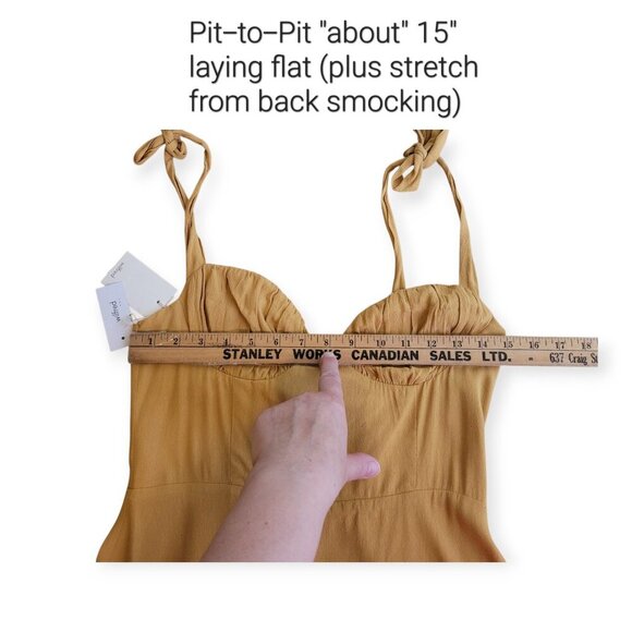 NWT Wilfred Aritzia Cammy Dress Gold Size Small - Picture 14 of 16